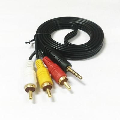 TV için 1.5m 3.5mm - 3 RCA Ses Video Kablosu