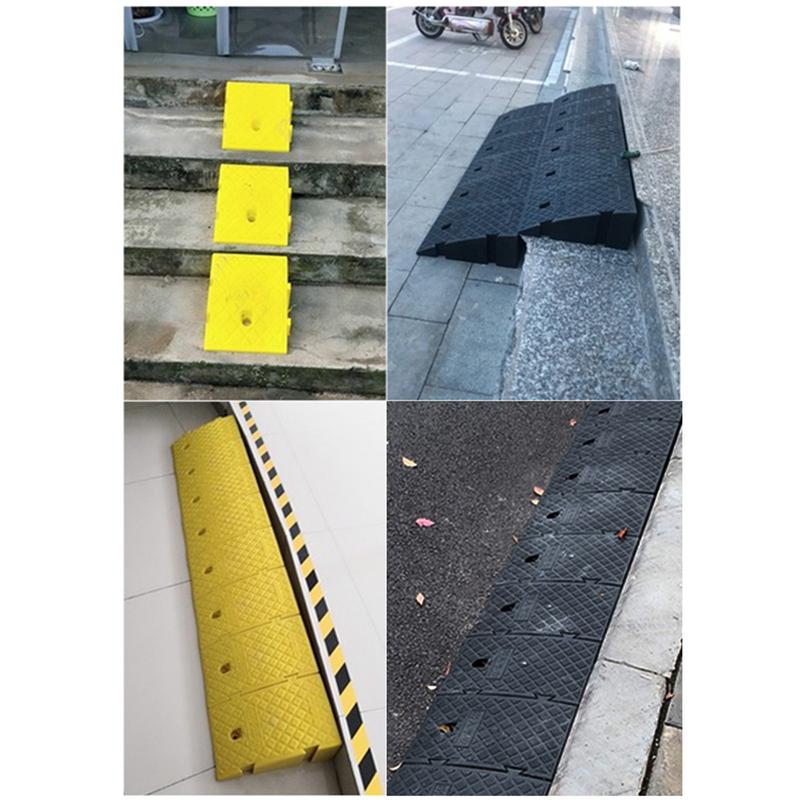 Curb Ramps Cars PVC Driveway Curb Ramp Curb Ramps For Motorhome Truck Shed Ramps Pets Wheelchair Threshold Ramp 25 * 27 * 7cm