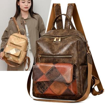 Ladies Bookbag Rucksack Women Large Capacity Backpack Purses High Quality Leather Female Vintage Bag School Bags Travel Bagpack