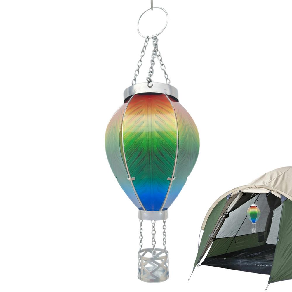 Hot Air Balloon Solar Lantern LED Flickering Flame Hot Air Balloon Solar Lights Outdoor Colorful Solar Lanterns Outdoor