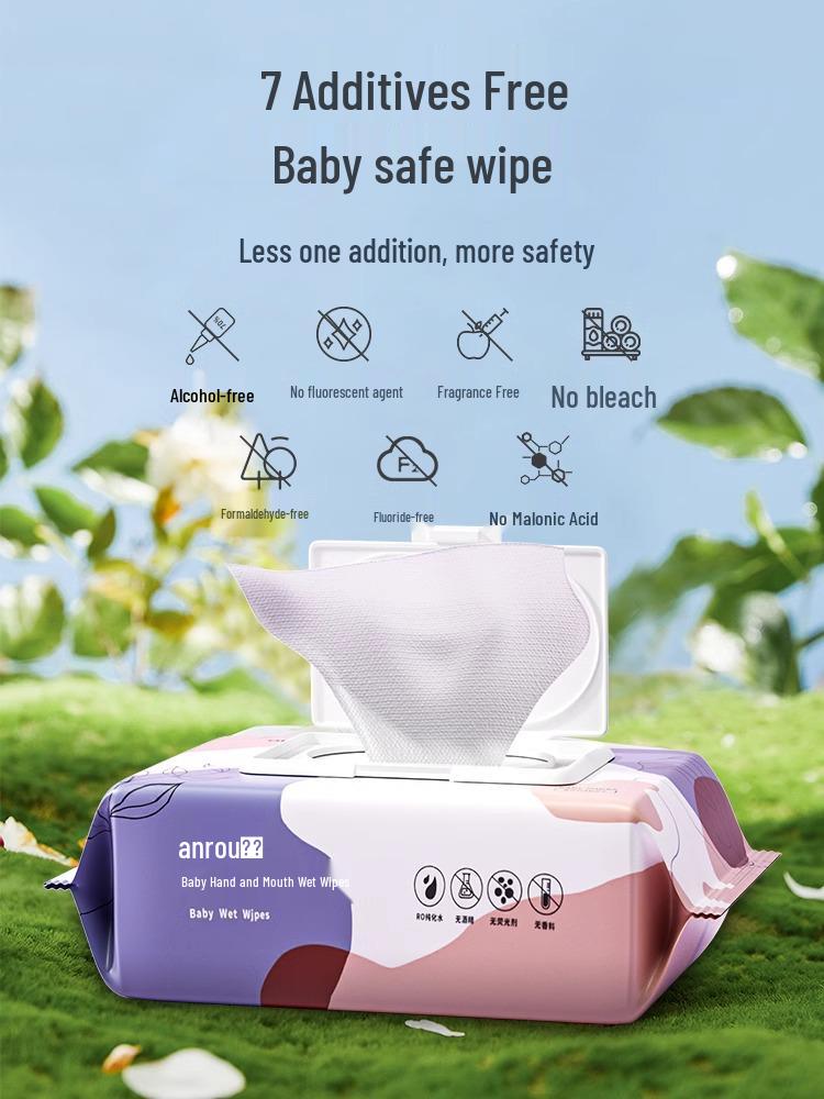 Baby Face, Hand, and Mouth Wipes - 80 Count, Gentle for Newborns, Large Pack for Home Use