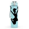 1PC Cheerleader Girl Silhouette Print 750ml Color Plastic Sports Water Bottle Leakproof Flip Straw Lid Suitable for Sports Office Home Use