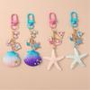 Creative Keychain Shell Car Key Rings Starfishes Key Chain Bag Charm Backpack Pendant Jewelry Accessories