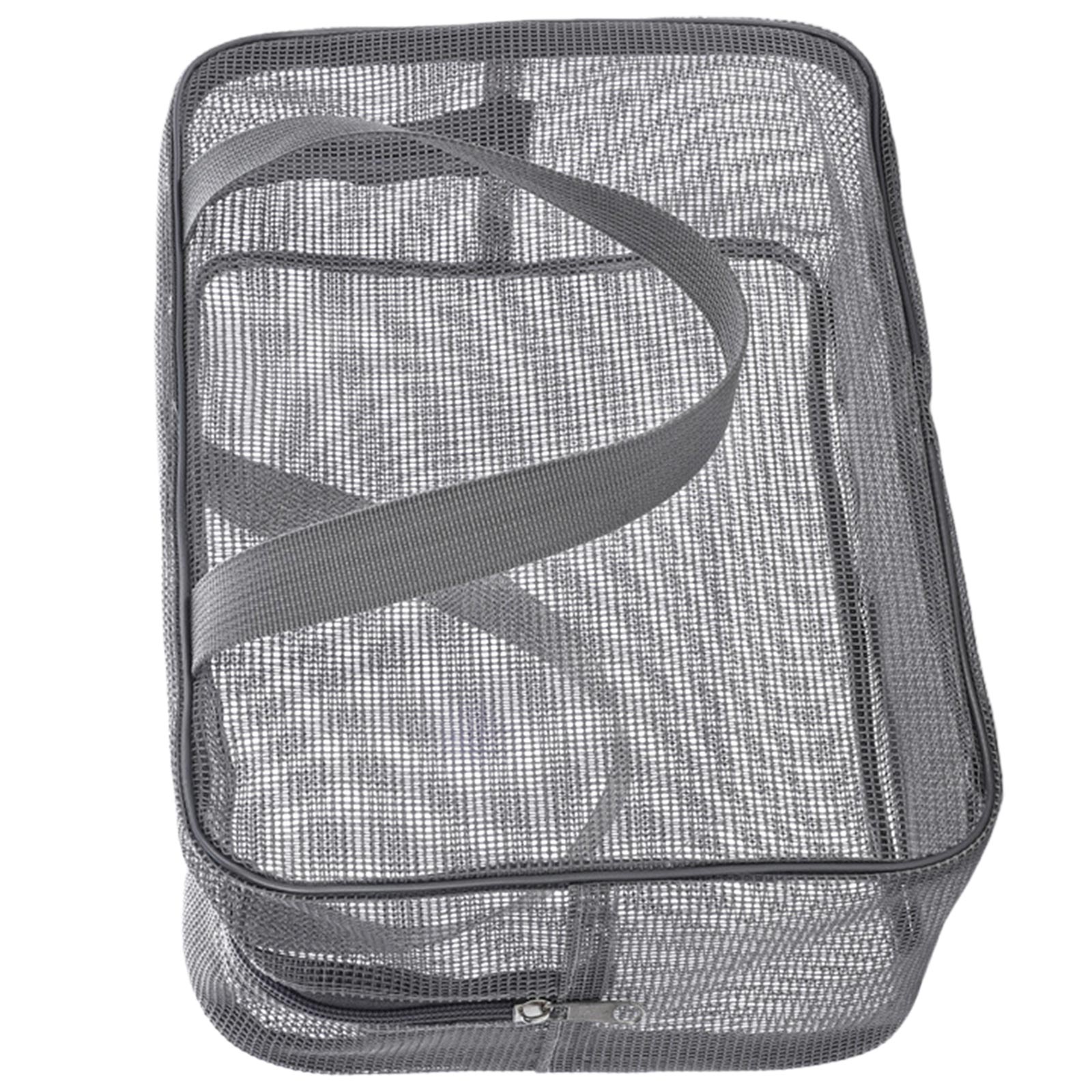 

Сетчатая сумка для душа для спортзала, путешествий, кемпинга и общежития, незаменимая быстросохнущая портативная подвесная сумка-органайзер для туалетных принадлежностей M серый