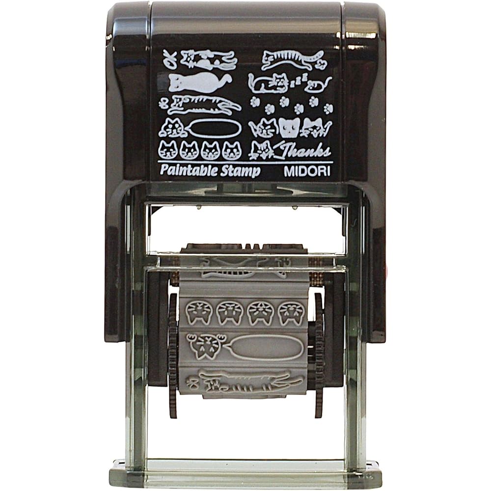 DESIGNPHIL Midori (MIDORI) Stamp “Rotating Seal Cat Pattern 35380006”