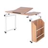 Overbed Writing Table Laptop Table with Wheels Adjustable Laptop Cart Mobile Computer Desk Overbed Writing Table with Wheels