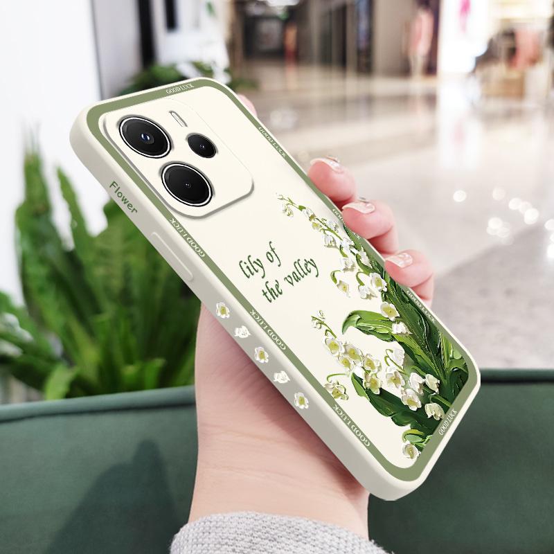 

May Bells Phone Case For Xiaomi Redmi Note 14 13 12 12S 11 11S 10 10S 9 9S 14C Pro Plus 4G 5G Liquid Silicone Cover Redmi Note13 4G