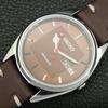 VINTAGE REFURBISHED SEIKO AUTOMATIC 6309A JAPAN MENS BROWN DIAL WATCH a443234-1