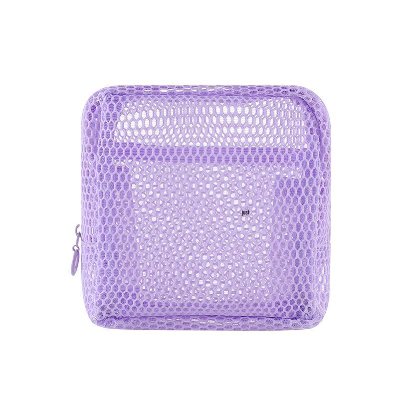 Dopamine Color Mesh Tofu Makeup Bag: Compact Lipstick & Sanitary Pad Storage