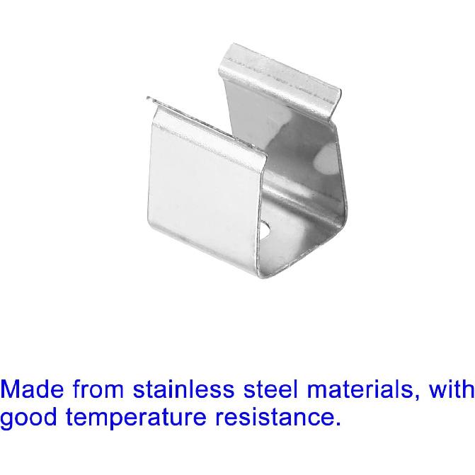 Rope Light Mounting Clips 50Pcs Wall Channel Mounting Holder Accessories for 8mm To 11mm Waterproof LED Strip Stainless Steel