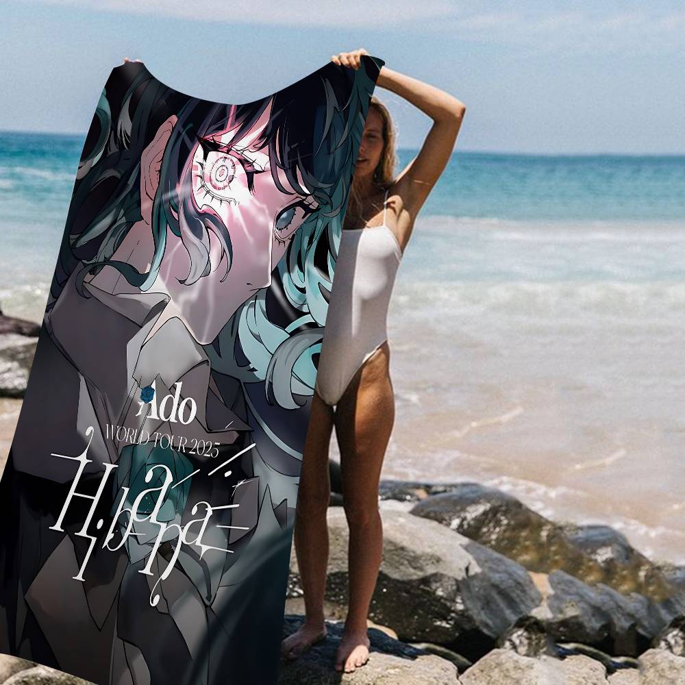 Singer A-Ado Bath Towel Microfiber Soft Water Absorbing Breathable For Girl Kids Decorative Cartoon Beach Towel