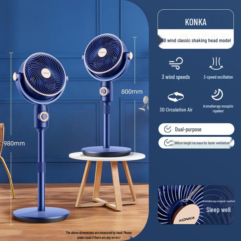 Konka Smart Air Circulator Fan with Negative Ion, Silent Vertical Design, Voice-Controlled.