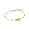 Neon Green Enamel Carabiner Link 925 Silver Bracelet B040-01G-Ng