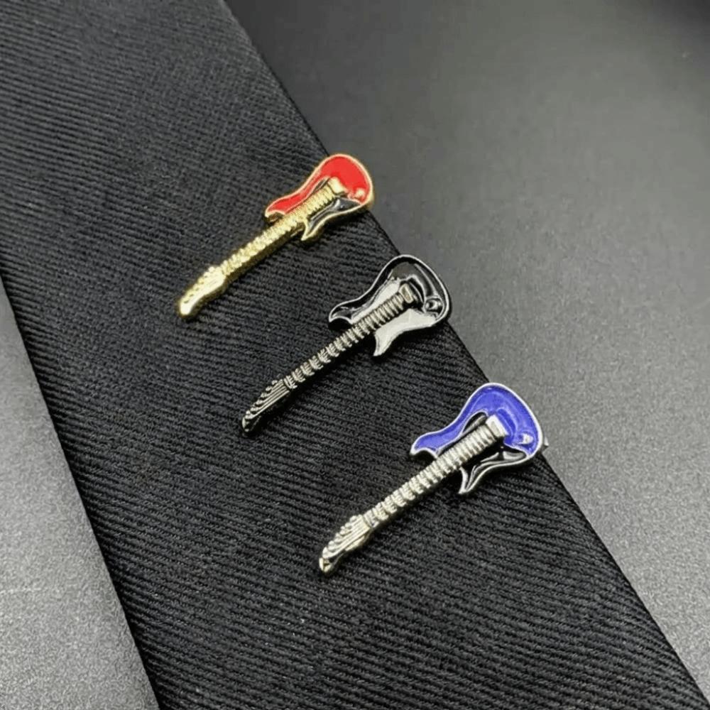 Punk Music SeriesTie Pin Instrument Necktie Buckle Fashion Guitar Tie Clip  Concert