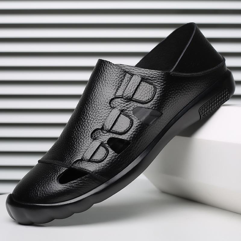 

2025 direct sales summer hollow men s shoes walking shoes breathable casual sandals non-slip soft-soled dad shoes sandals 38