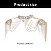Crystal Tassels Shoulder Body Chain Alloy Fashion Accessory Bridal and Bikini Back Jewelry Wedding Accessory for Bride