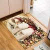 1PC Custom Name Christmas Santa Claus Theme Floor Mat Ideal for Living Room, Game Rooms, Office, Bedroom,Floor Mat Playful Design3
