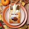 Naler 24 Pieces Thanksgiving Cutlery Holder Set, Fall Thanksgiving Utensil Holder, Thanksgiving Silverware Holders for Thanksgiving Party Supplies