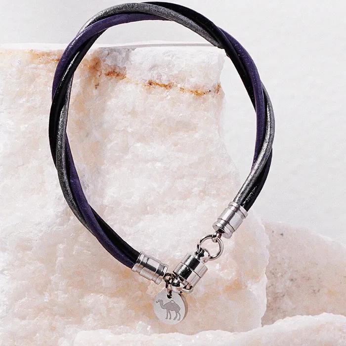 Stress Zero Triple Coil Leather Bracelet (C2503AC1304)
