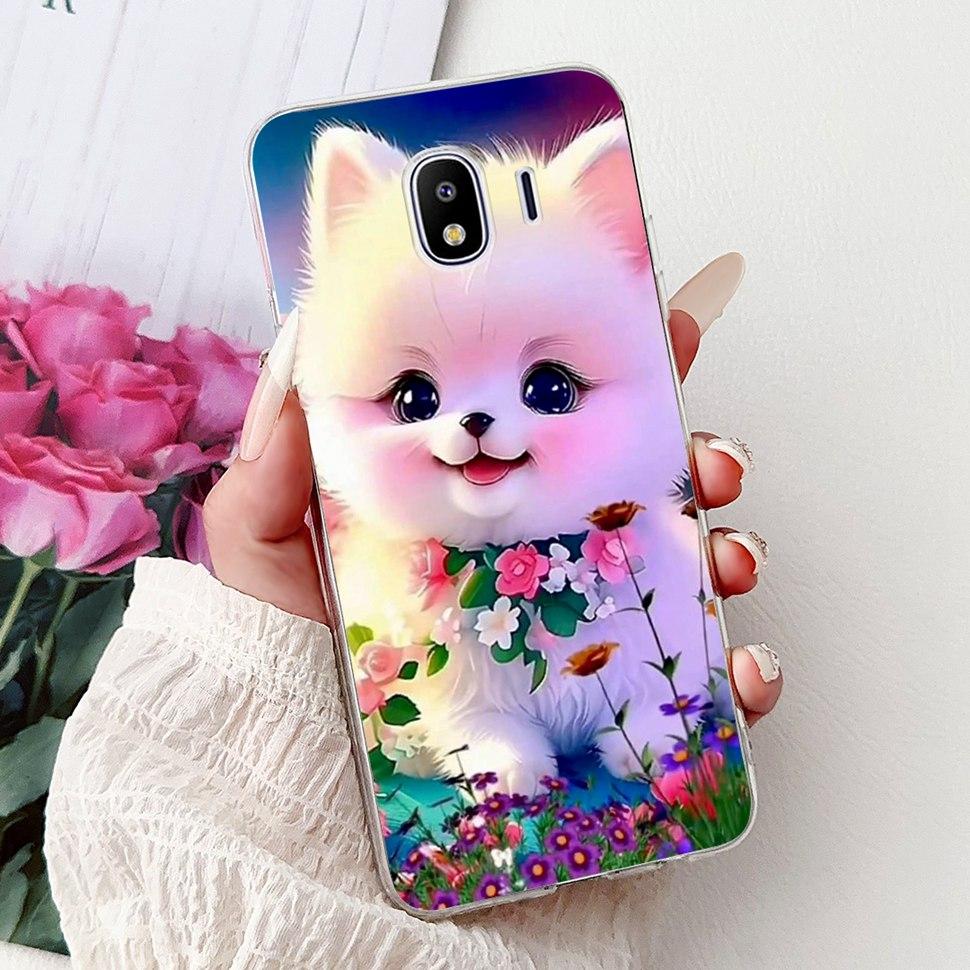 For Galaxy J4 2018 Case SM-J400F Fashion Painted Cover Soft Silicone Phone Case For Samsung Galaxy J4 2018 Fundas Capa Bags