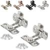 Fogman Door Buckle, 90 Degree, Sliding Door, Lock, Right Angle, Choose Your Color and Size, Set of 2 (Silver, Small)