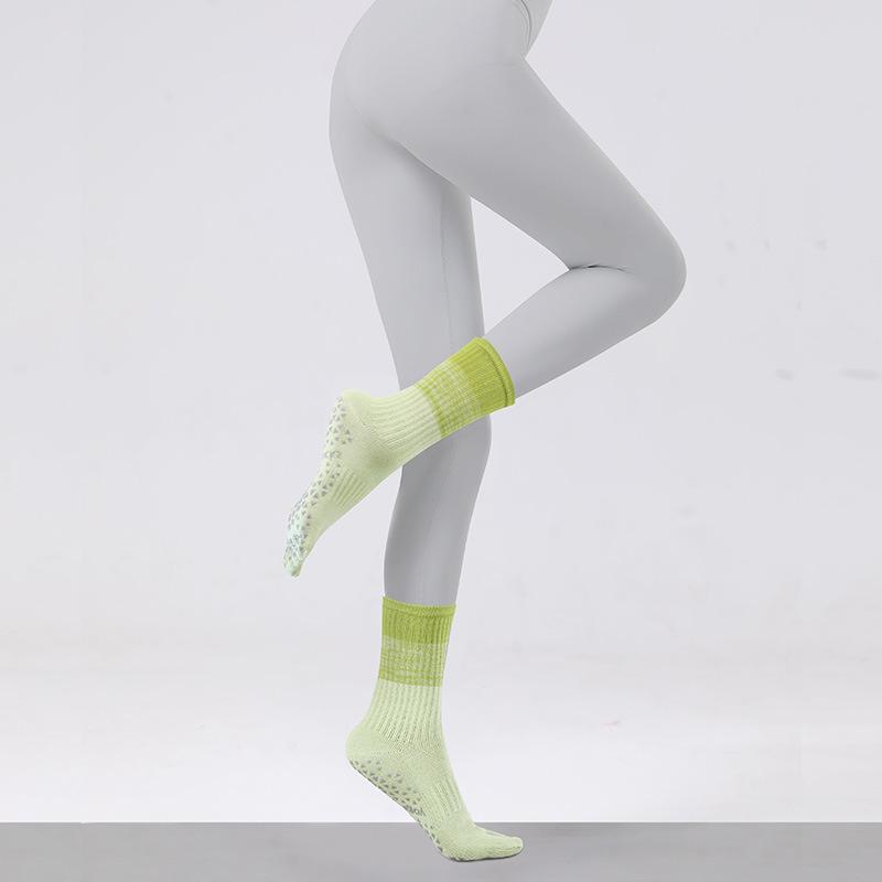 

Women s Gradient Non-Slip Mid-Calf Yoga Socks for Pilates, Dance, Sports, and Fitness