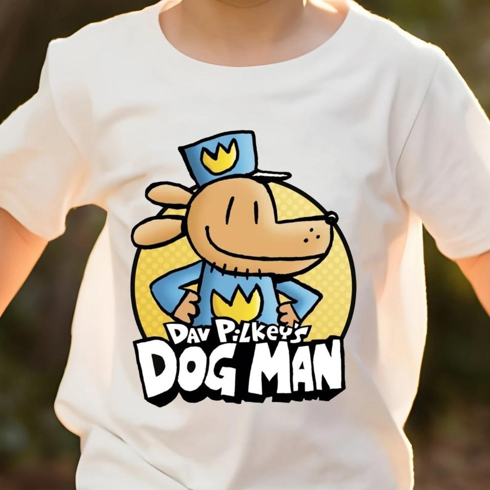 Dog Man Anime T-Shirt für Kinder Jungen Cartoon Sommer Kurzarm T-Shirt Dogman Oberteile Y2k Kleinkind Mädchen T-Shirts Camiseta Kinderkleidung