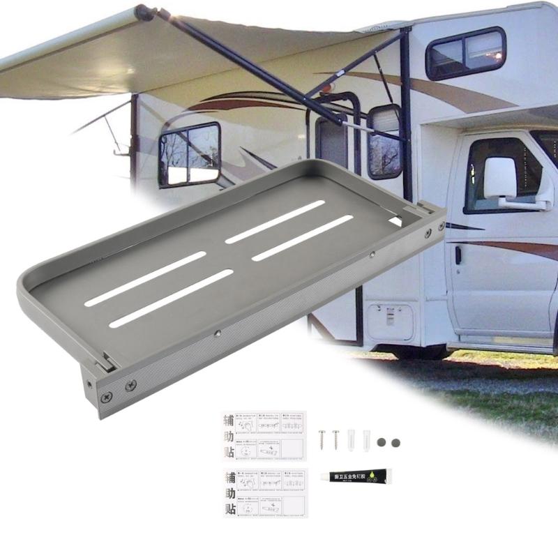 30cm/40cm Husbilar Väggmonterad Hylla Aluminium Flytande Förvaringshylla Husbilstillbehör Vikbara Utrymmesbesparande Hyllor
