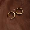 C-Shaped Irregular Metal Earrings Minimalist Light Luxury Small Batch 925 Silver Ear Studs Fashion Versatile Accessories