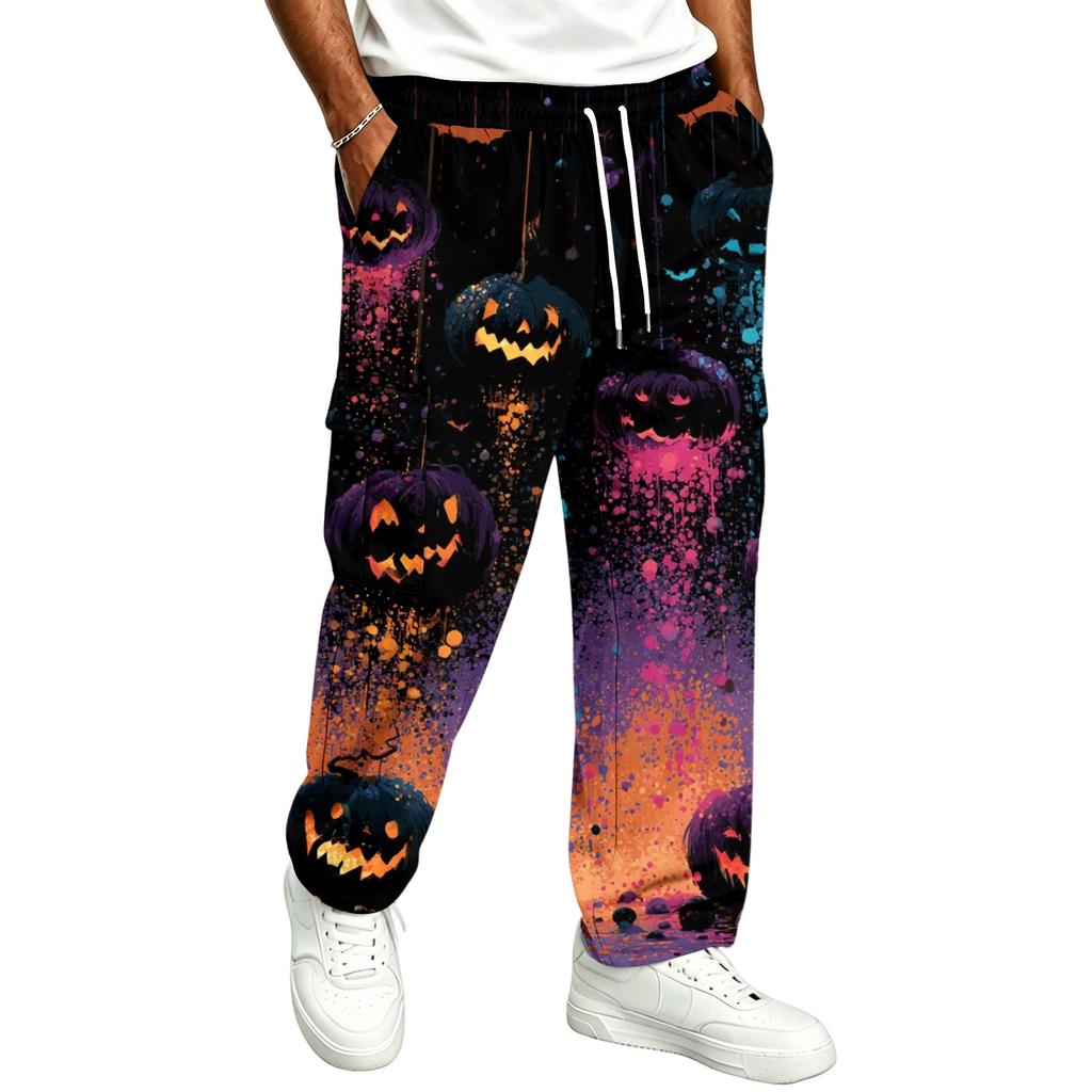 Men's Casual Straight Leg Drawstring Cargo Joggers for Daily Commute and Workout