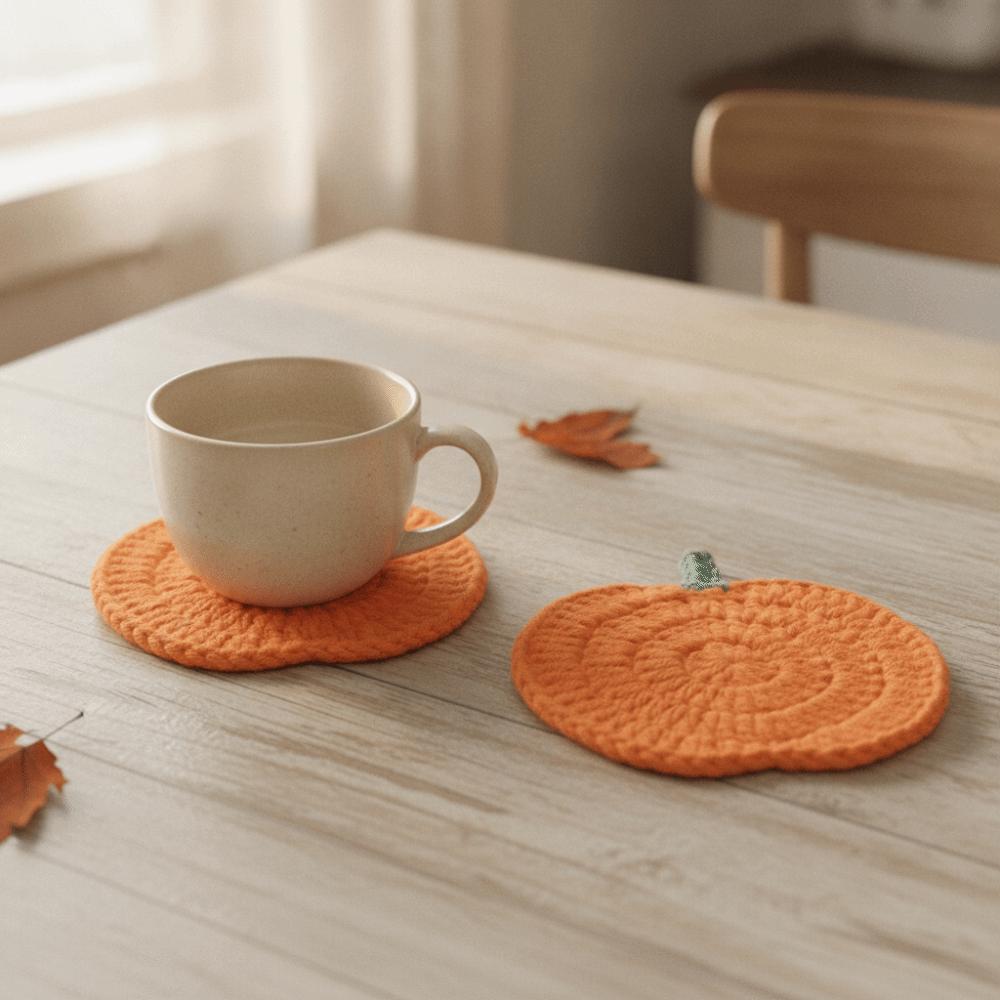 6 Piece Cartoon Drink Cup Mat Hand-woven Coffee Mug Mat Practical Heat Insulated Mat Farmhouse