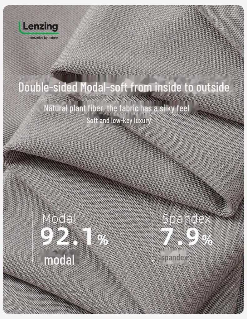 Men's V-Neck Thermal Underwear Set – Modal Autumn Top and Pants 