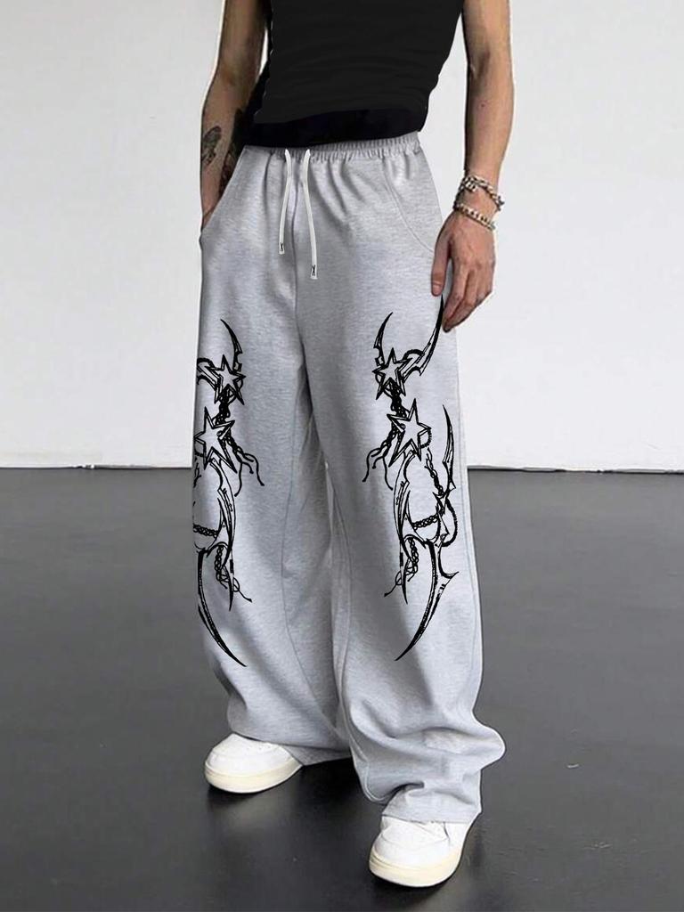 Pantaloni de trening pentru bărbați cu buzunare și șnur - Pantaloni de trening largi pentru relaxare, pentru alergare, pistă, yoga, joggers