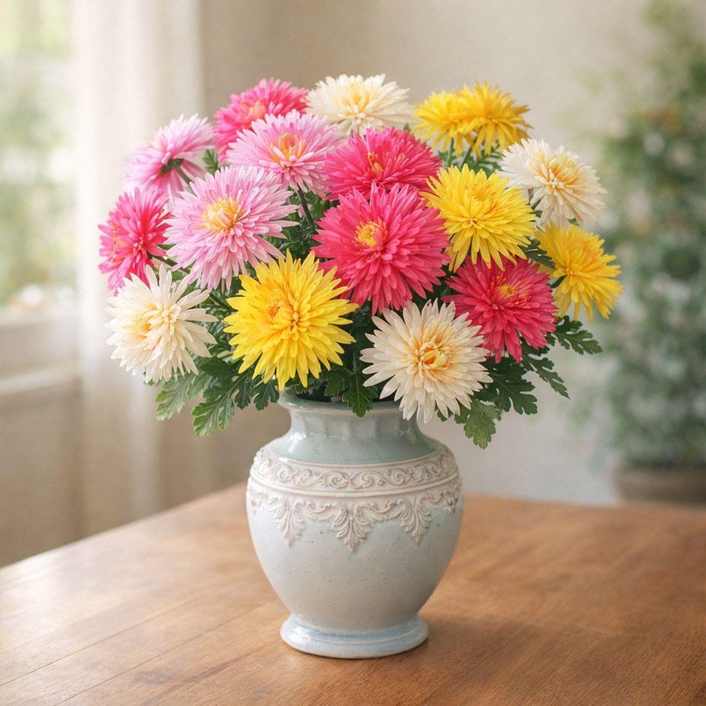 DIY Flower Artificial Flower 7Head Flowers Bouquet Fashion Fake Flowers  Photography Props
