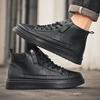 Fashion New Men Leather Boots Spring Comfortable Soft Sole High Top Work Shoes Classic Business Casual Ankle Boots Sneakers Botas Hombre