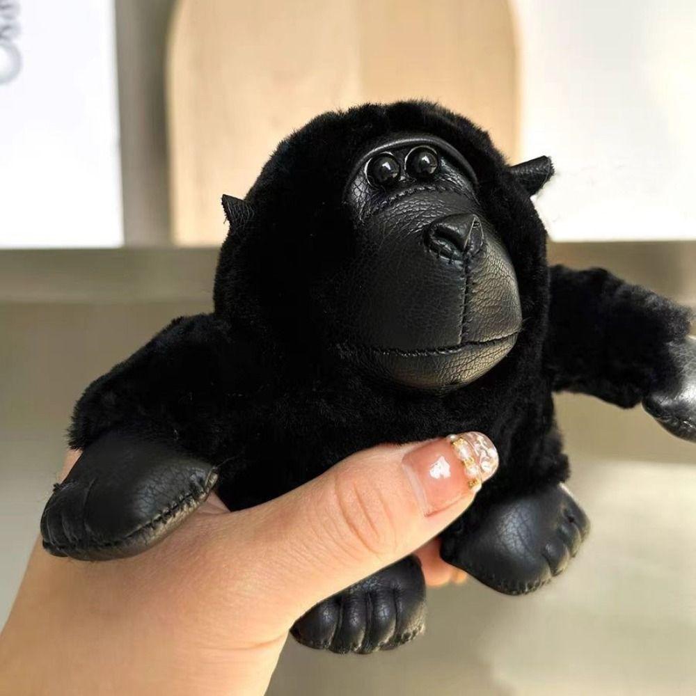 Stuffed Animals Plush Monkey Toy Real Wool Fur Key Chains Gorilla Fur Key Chains Car Keyring