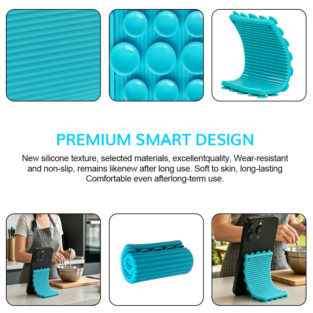 Portable Foldable Silicone Holder Bendable Freely Into Any Shape Multi-Angle Adjustable Flexible Stand for Mobile Phone Travel Accessory