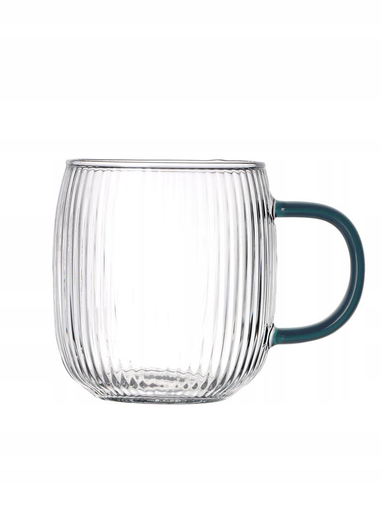 GLASS JUG 1L TEA INFuser with Filter + 2 Glasses, Green Handle