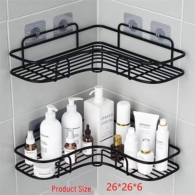 No-Drill Wall-Mounted Bathroom Shower Organizer Shelf for Home and Dorm
