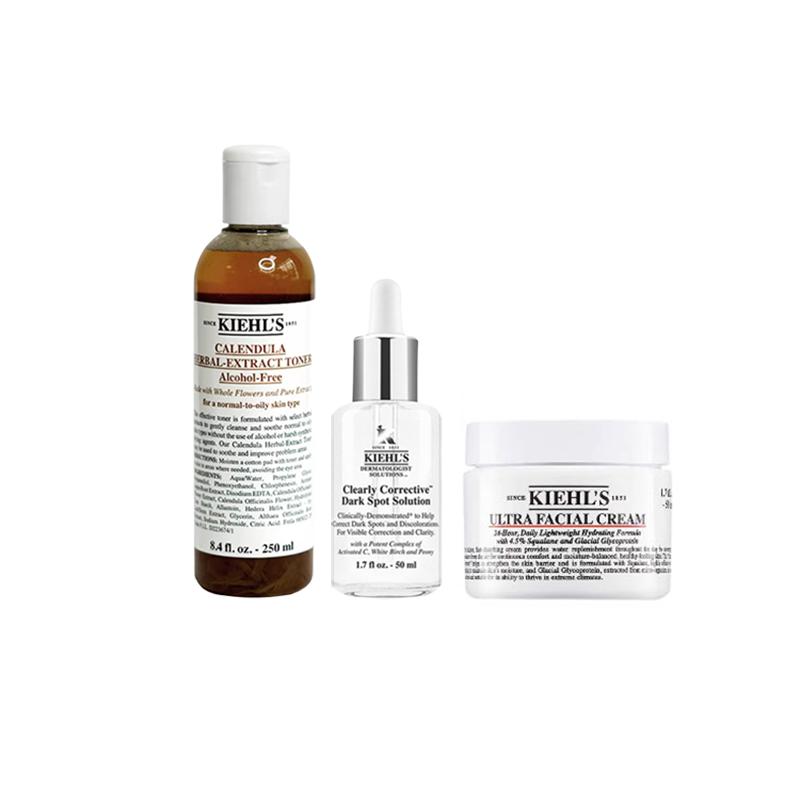 Kiehl s Calendula Skincare Sets Women s Toner 250ml+Cream 50ml+Serum 50ml