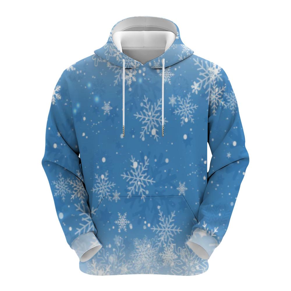 

Горячая распродажа, рождественский мужской свитер с капюшоном в стиле снеговика, уличная весна и осень, новый универсальный удобный топ с 3D-принтом 5XL