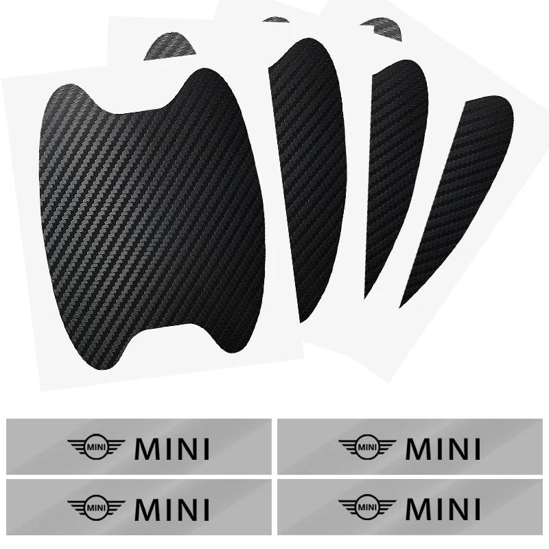 For Bmw Mini 8Pcs New Car Door Sticker Auto Handle Anti Scratch Protection Film Car Styling For BMW Mini Cooper One S R50 R53 R5