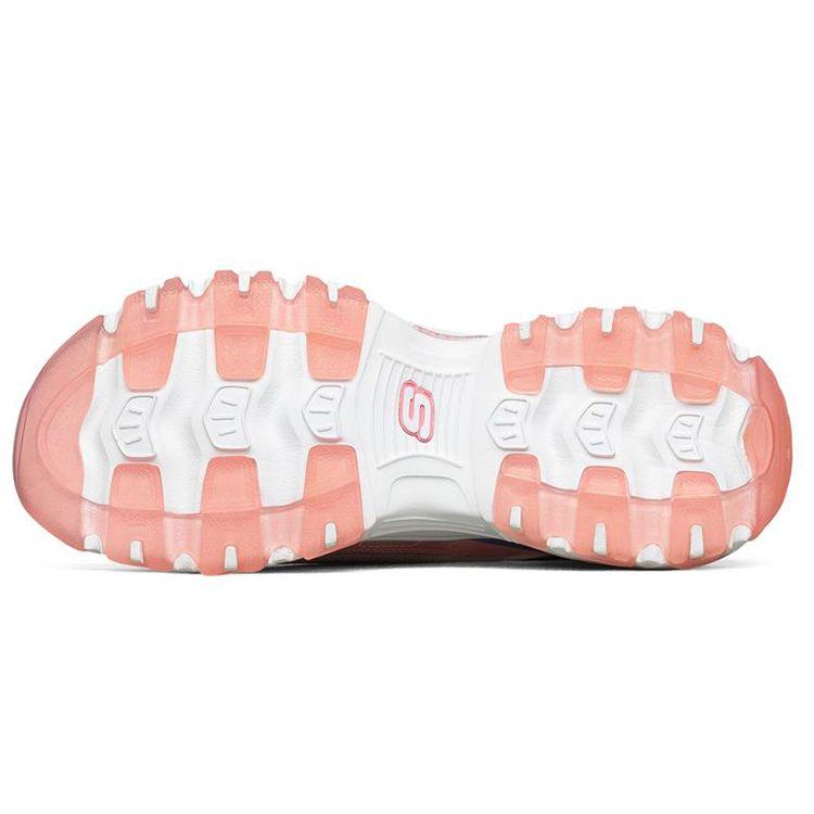 Skechers DLites 1.0 Fabric Synthetic Leather Color Block Sports Low Top Casual Shoes Women sneaker Pink Blue Yellow 149235-PKMT