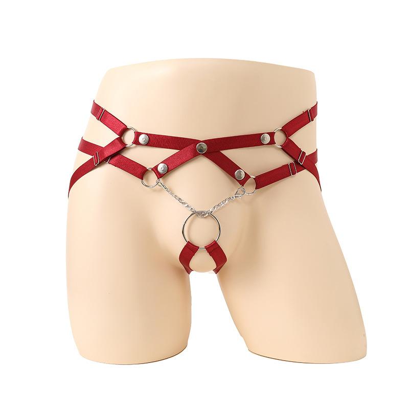 Mens Sexy Lingerie Cock Ring G-Strings O-Ring Thongs Penis Hole Exotic Underwear Low Waist Crotchless Jockstrap Strap Tanga