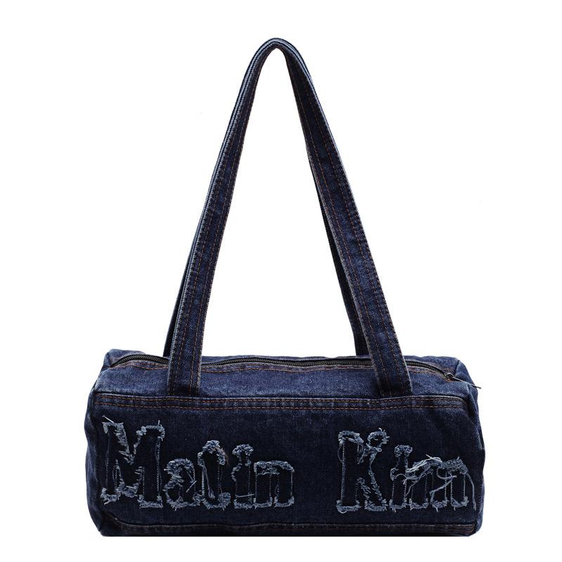 

Популярная зимняя новая маленькая свежая ретро-сумка вышитая сумка на плечо дорожная модная сумка портативная сумка-подушка темно-синий