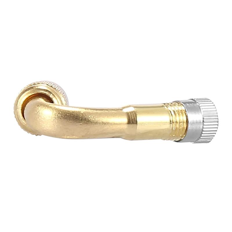 4 Pcs 45-Degree Tire Valve Stem Extension Adapters For RV Motorcycle For Tire Of Car Brass Valve Extender(Gold)
