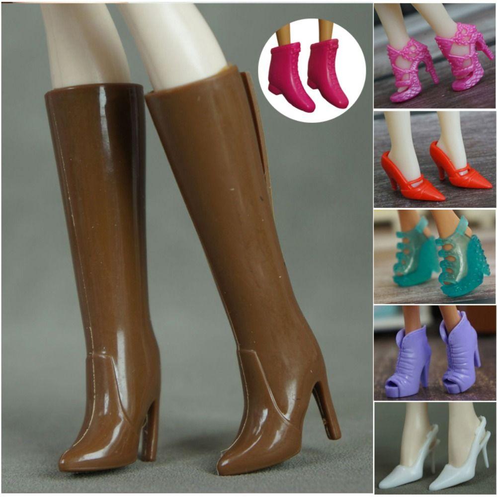 Fashion 1/6 Doll Sippers Shoes Plastic Shoes Clothes Accessories  Fit Foot Length 2cm Dolls