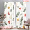 2pcs,2D Plane Printing Popular Curtains Christmas Trees Stars Berries (2) Versatile Fabric (without Rod) Decorations Outdoor