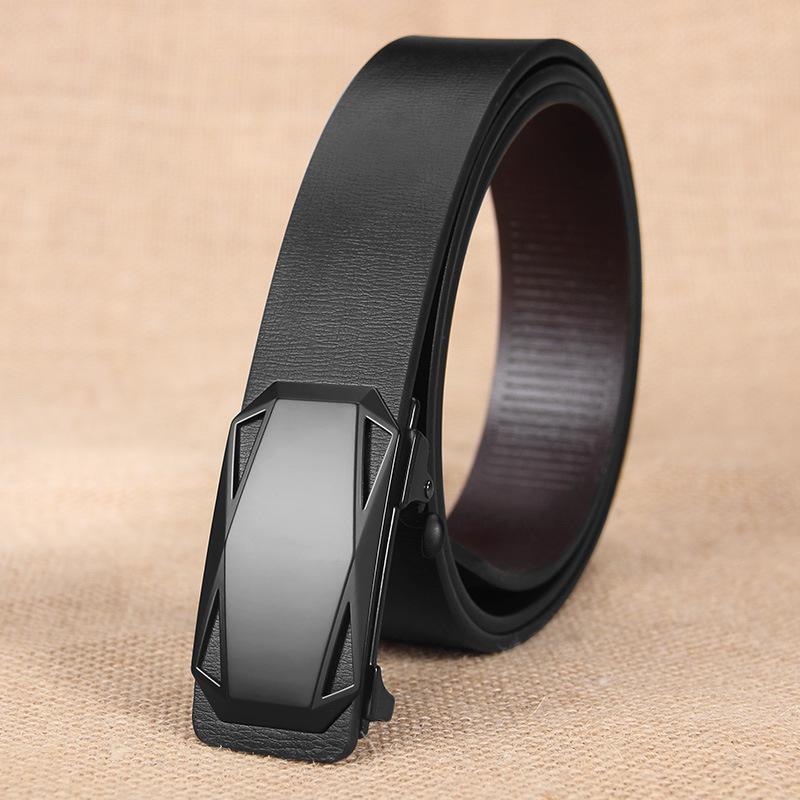 Men s Genuine Leather No-Tooth Automatic Buckle Belt 105 cm