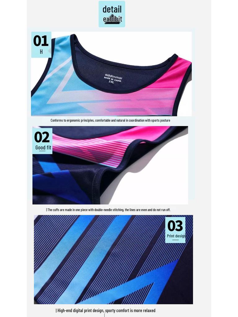 Unisex Sleeveless Summer Marathon Tracksuit for Running and Sports Competition